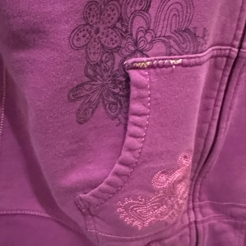 Disney  Purple Graphic hoodie zipper sz L Walt Disney works authentic Disney